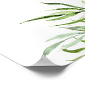 Dusche mit Blumen in tropischer Wasserfarbe - Empf Poster (Ecke)