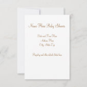 Dusche mit Blütenbaby Einladung (Rückseite)