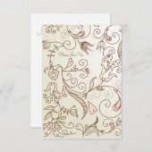 Dusche mit Blütenbaby Einladung (Vorne/Hinten)