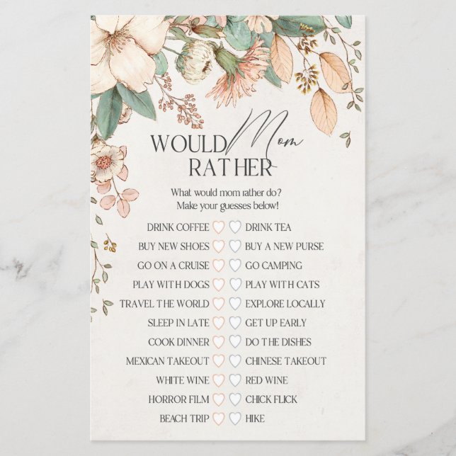 Dusche mit Blütenbaby würde lieber spielen (Vorderseite)