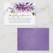 Dusche mit Blütendusche aus Violett Begleitkarte (Vorne/Hinten)