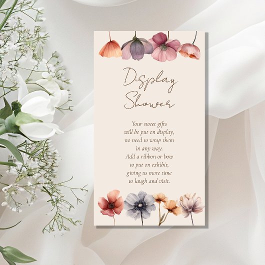 Dusche mit Blütendusche in Aquarell Begleitkarte