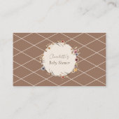 Dusche mit Blütendusche in Aquarell Begleitkarte (Rückseite)