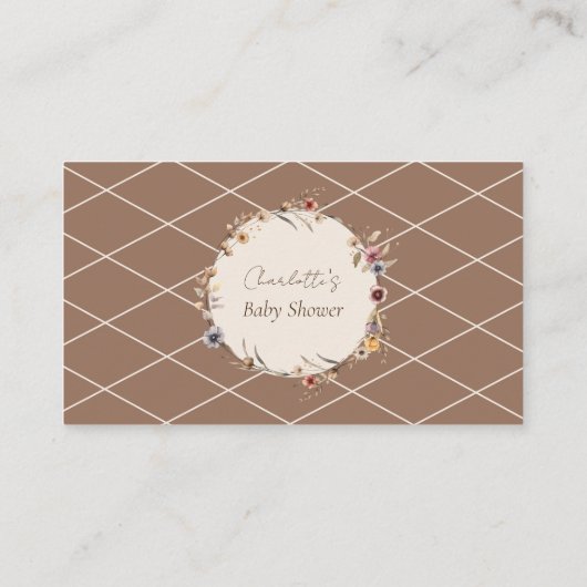 Dusche mit Blütendusche in Aquarell Begleitkarte (Rückseite)