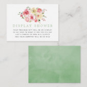Dusche mit Blütenspülung und Sage-Babydusche Begleitkarte (Vorne/Hinten)