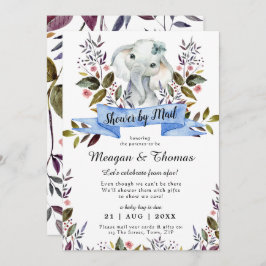 Dusche mit dem Postweg von einer fernelfanten blau Einladung