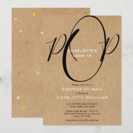 Dusche mit der Post Fernsprinkle rustikale Kraft Einladung