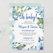 Dusche mit der Post von der blühenden Babydusche Einladung (Vorne/Hinten)