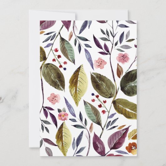 Dusche mit der Post von einer weit Elefanten-Pink- Einladung (Rückseite)