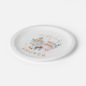 Dusche mit Doppelbett Wasserfarbe Moderne Babydusc Pappteller (Schrägansicht)