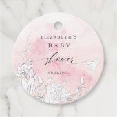 Dusche mit Duschbrause Geschenkanhänger (Vorderseite)