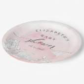 Dusche mit Duschbrause Pappteller (Schrägansicht)