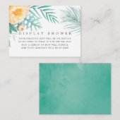 Dusche mit Dusche für tropische Minze und Blütensp Begleitkarte (Vorne/Hinten)