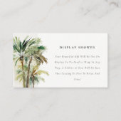 Dusche mit Dusche und Dusche aus tropischen Palmen Begleitkarte (Vorderseite)