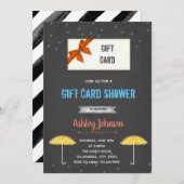 Dusche mit Geschenkkarte Party Einladung (Vorne/Hinten)