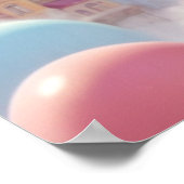 Dusche mit Liebe Baby Dusche Art Poster (Ecke)