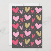 Dusche mit Liebe Baby Dusche Einladungsherzen Herz Einladung (Rückseite)