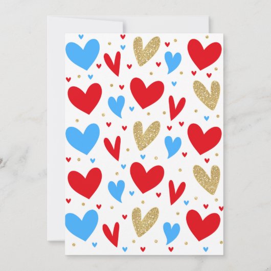 Dusche mit Liebe Baby Dusche Einladungsherzen Herz Einladung (Rückseite)