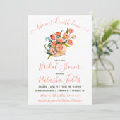 Dusche mit Liebe! Brautparty Einladung (Stehend Vorderseite)