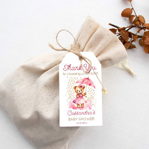 Dusche mit Liebe Mädchen Teddy Bären Baby Dusche G Geschenkanhänger