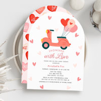 Dusche mit Liebe Motor Scooter Girl Baby Dusche