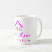 Dusche mit Liebe Rosa Haus Babydusche Kaffeetasse (VorderseiteRechts)