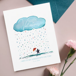 Dusche mit Liebe Valentine Urlaubskarte Feiertagskarte