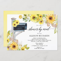 Dusche mit Mail gelbe Sonnenblumen grüne Babydusch