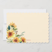 Dusche mit Sonnenblumenecken Einladung (Rückseite)