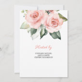 Dusche mit üppiger Dusche und Dusche aus Blumen un Einladung (Rückseite)