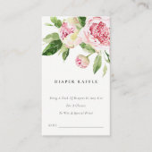 Dusche mit weichem Blütenputz, Windelwaschmaschine Begleitkarte (Vorderseite)