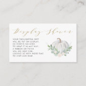 Dusche mit weißem Pumpkin Fall Baby Shower Begleitkarte (Vorderseite)