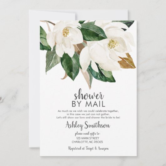 Dusche nach Mail Brautparty Virtual Shower Einladung (Vorderseite)