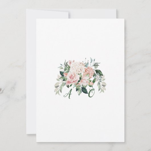 Dusche oder Party Einladung mit Blütendusche (Rückseite)