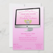 Dusche per Mail Baby Girl Pink online Einladung (Vorderseite)