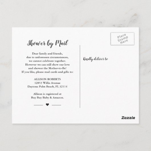 Dusche per Mail rustikale Gipskraut String Leuchte Postkarte (Rückseite)