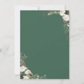 Dusche per Mail Script rustikale Winter Floral Blä Einladung (Rückseite)