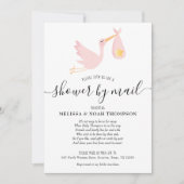 Dusche per Mail Sprinkle Pink Baby Girl Einladung (Vorderseite)