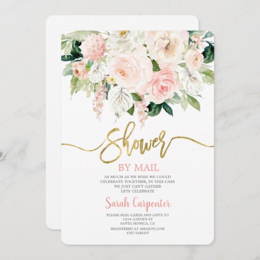 Dusche per Post Einladung (Vorne/Hinten)