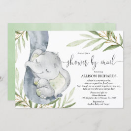 Dusche per Post Elefant Geschlecht neutrale Babydu Einladung