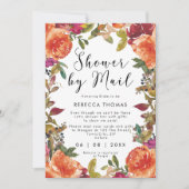 Dusche per Post Fall Blumen virtuelles Brautparty Einladung (Vorderseite)