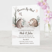 Dusche per Post, Watercolor Woodland Babydusche in