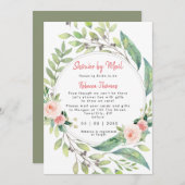 Dusche per Post weit blumengeschmücktes Brautparty Einladung (Vorne/Hinten)