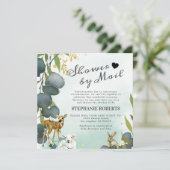 Dusche per Post | Woodland Animals Kinderdusche Einladung (Stehend Vorderseite)