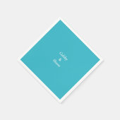 Dusche personalisiert Türkis Paare Dusche Serviette (Ecke)