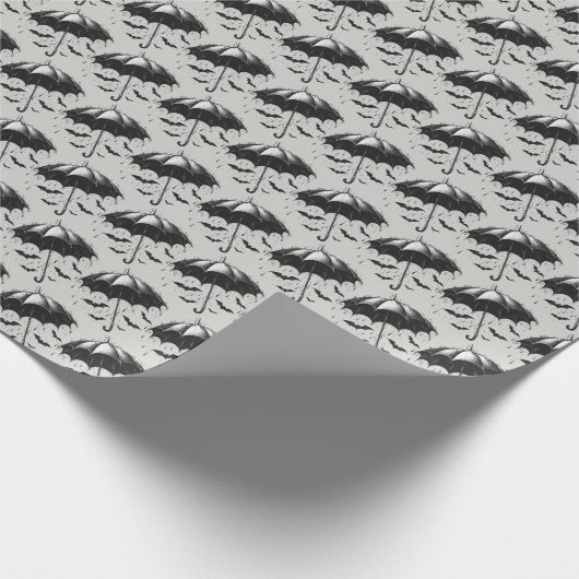 Dusche Regenschirm Brautparty Geschenkpapier (Ecke)