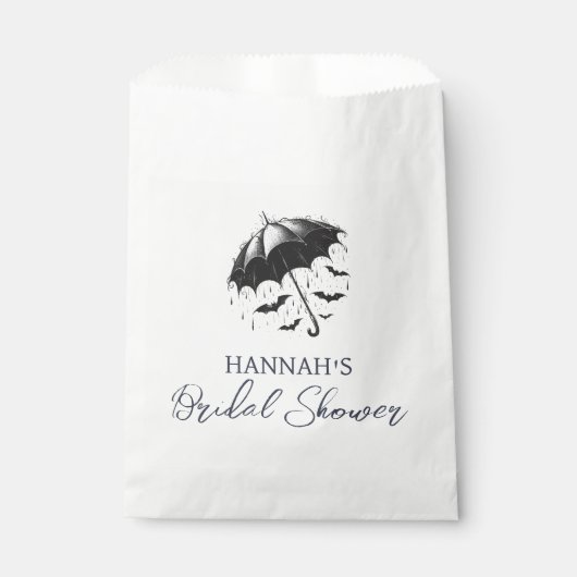 Dusche Regenschirm Brautparty Geschenktütchen (Vorderseite)