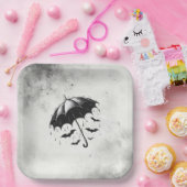 Dusche Regenschirm Brautparty Pappteller (Party)