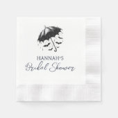 Dusche Regenschirm Brautparty Serviette (Vorderseite)