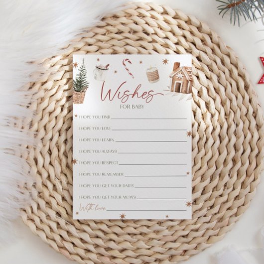 Dusche Santa Baby wünscht eine Babykarte Einladung